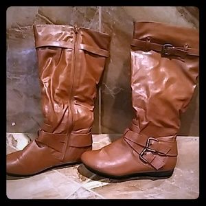Brown Flat Boots
